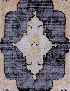 Blå Persien Retro Matta  364 x 275 cm