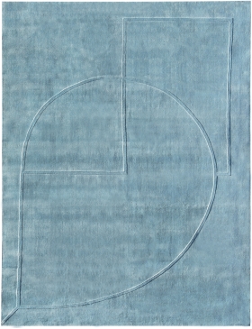 Blå India Pure Ull 300 x 200 cm