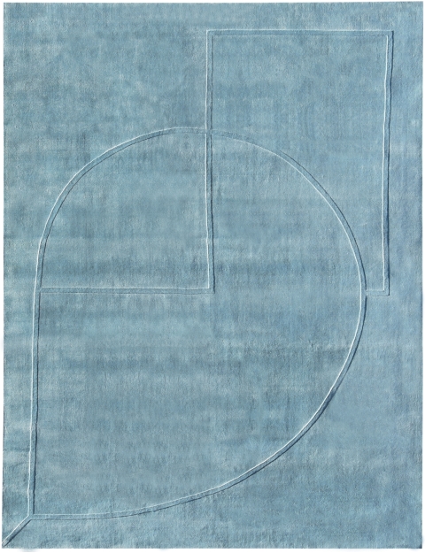 Blue India Pure Wool 300 x 200 cm