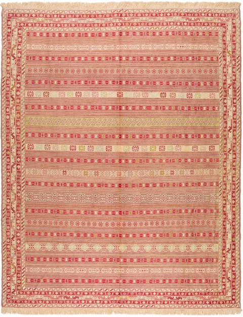 Gelb Persien Persische Seide Kilim  191 x 149 cm