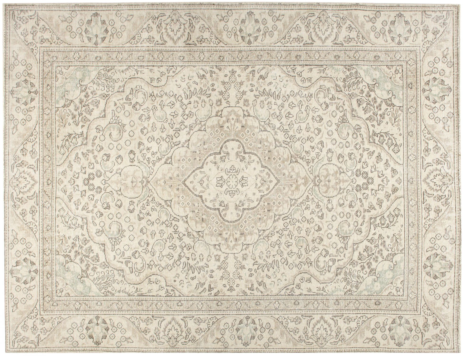Persischer Vintage Teppich  beige <br/>275 x 188 cm