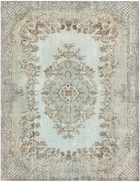 Blau Türkei Vintage Teppich 292 x 209 cm