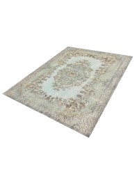 Blauw Turkije  Vintage Tapijt  292 x 209 cm