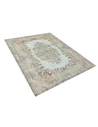 Blauw Turkije  Vintage Tapijt  292 x 209 cm