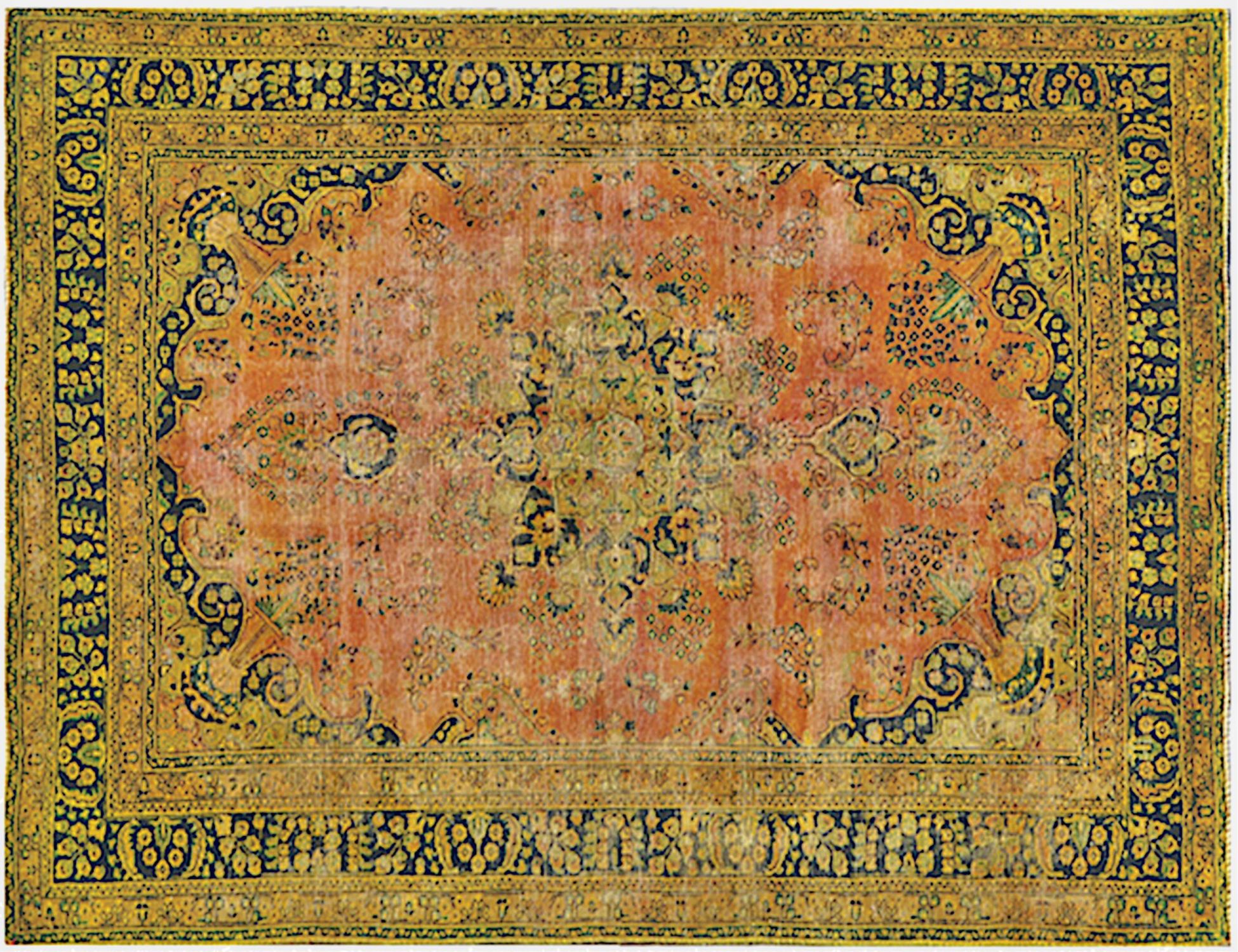 Vintage Tapijt  geel <br/>282 x 193 cm