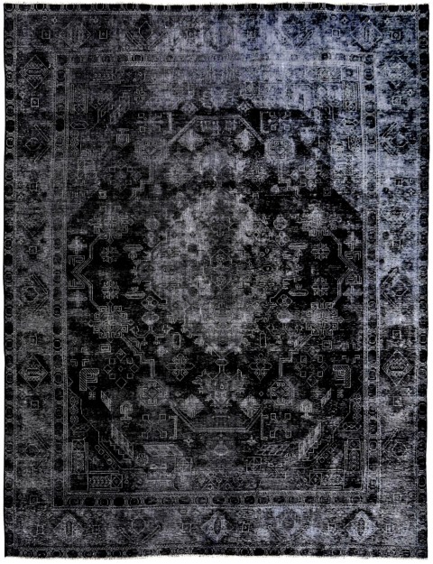 Schwarz Persien Vintage Perserteppich 380 x 275 cm