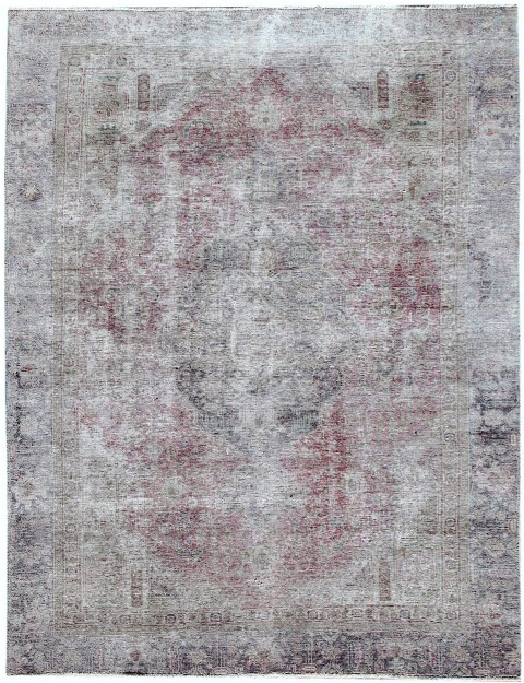 Grau Persien Persischer Vintage Teppich 270 x 190 cm