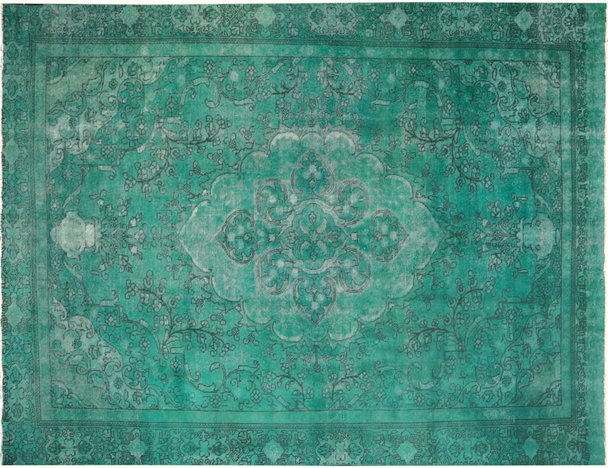 Tappeto vintage persiano  verde <br/>367 x 250 cm