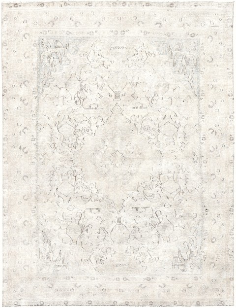 Grau Persien Persischer Vintage Teppich 370 x 290 cm