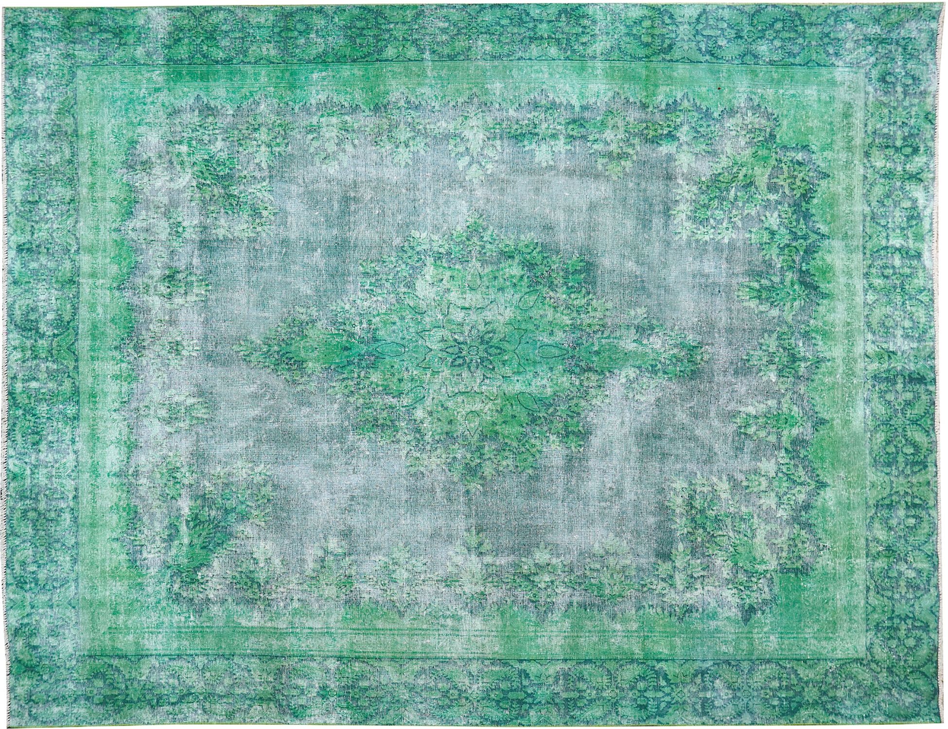Persisk Vintagetæppe  grøn <br/>372 x 280 cm