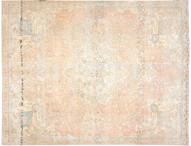 Beige Persien Persisk Vintagetæppe 327 x 230 cm