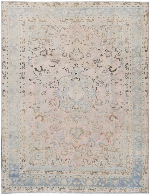 Beige Persien Persischer Vintage Teppich 284 x 186 cm