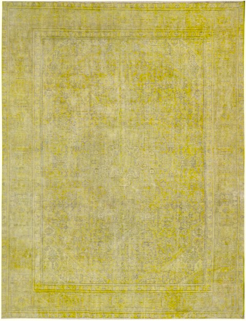 Jaune Persan Tapis Persan vintage 373 x 280 cm