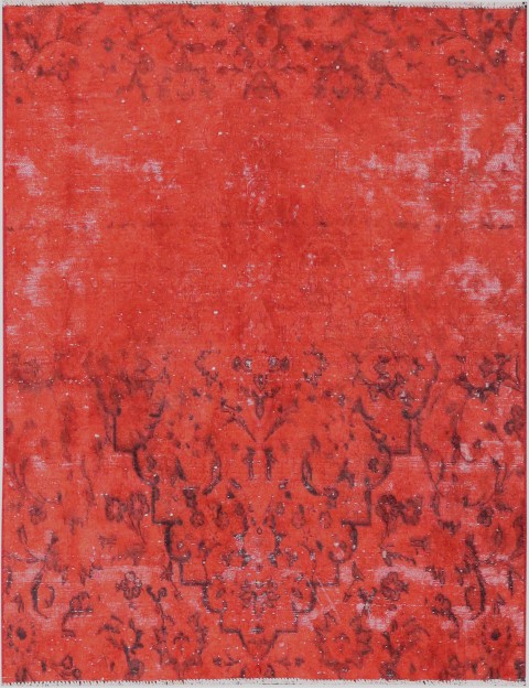 Orange Persien Persischer Vintage Teppich 145 x 125 cm