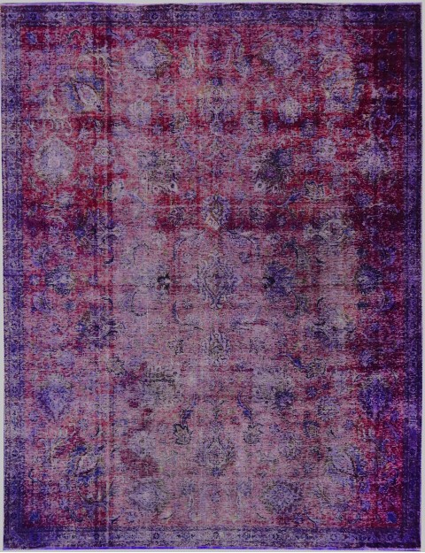 Lila Persien Persischer Vintage Teppich 305 x 256 cm
