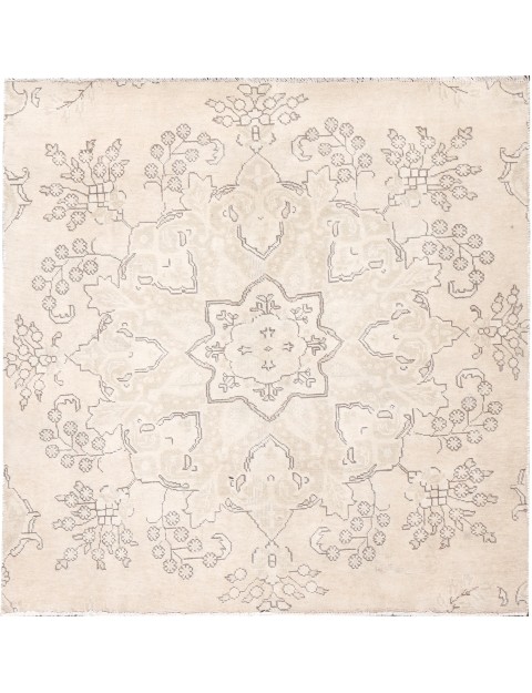 Beige Persien Persischer Vintage Teppich 156 x 156 cm