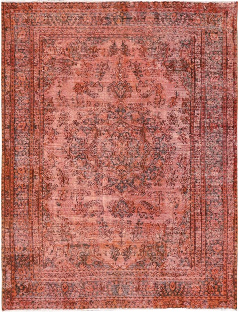 Orange Persien Persischer Vintage Teppich 270 x 195 cm