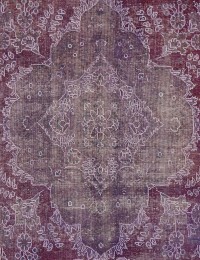 Lilla Persien Persisk Vintagetæppe  207 x 207 cm