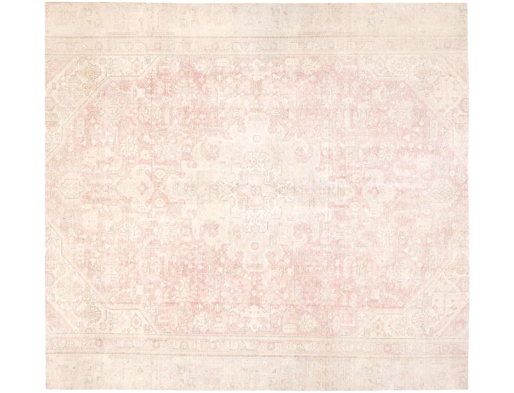 Beige Persien Persisk Vintagetæppe 215 x 215 cm