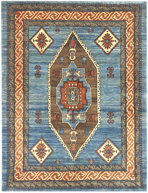 Blau Persien Perserteppich 198 x 158 cm