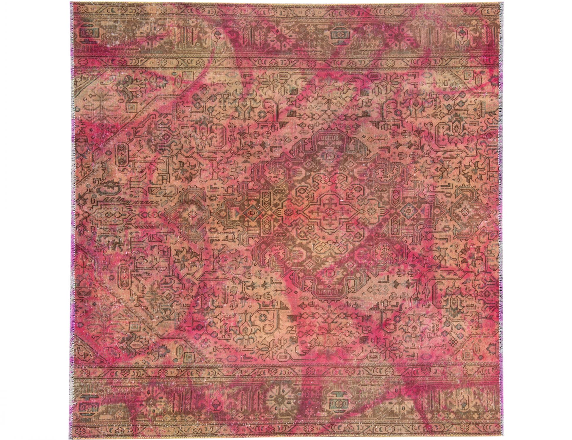 Tappeto Vintage  giallo <br/>185 x 194 cm
