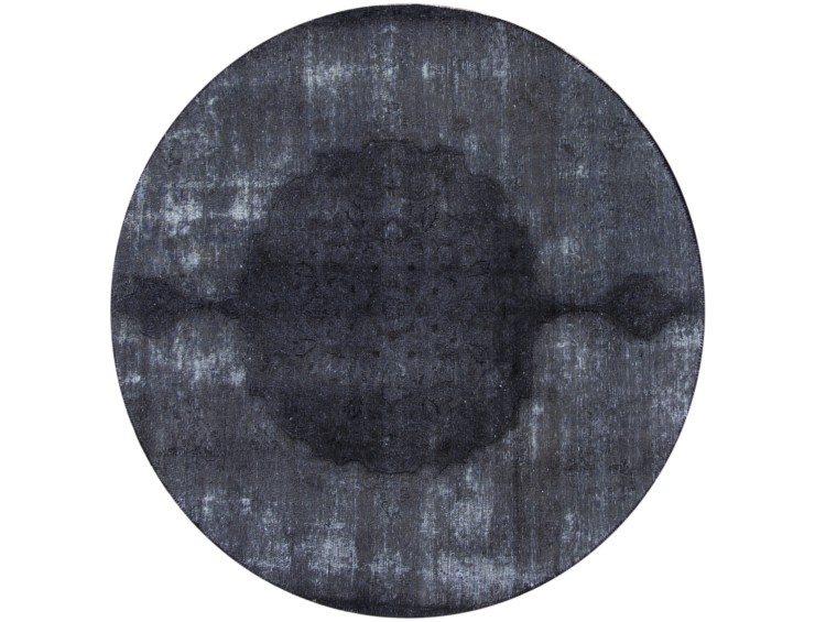 Sort Persien Vintagetæppe 195 x 195 cm