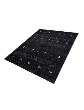 Zwarte  India Pure Wol  230 x 160 cm