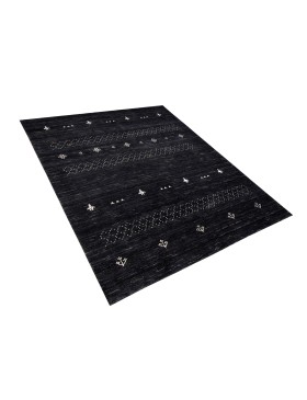 Zwarte  India Pure Wol  230 x 160 cm