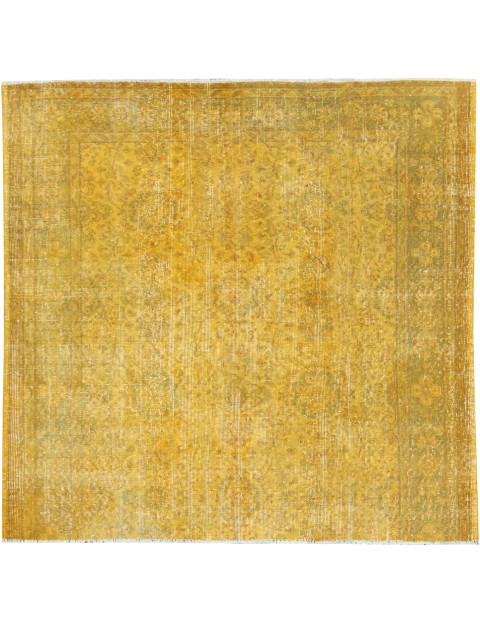 Gelb Türkei Vintage Teppich 154 x 163 cm