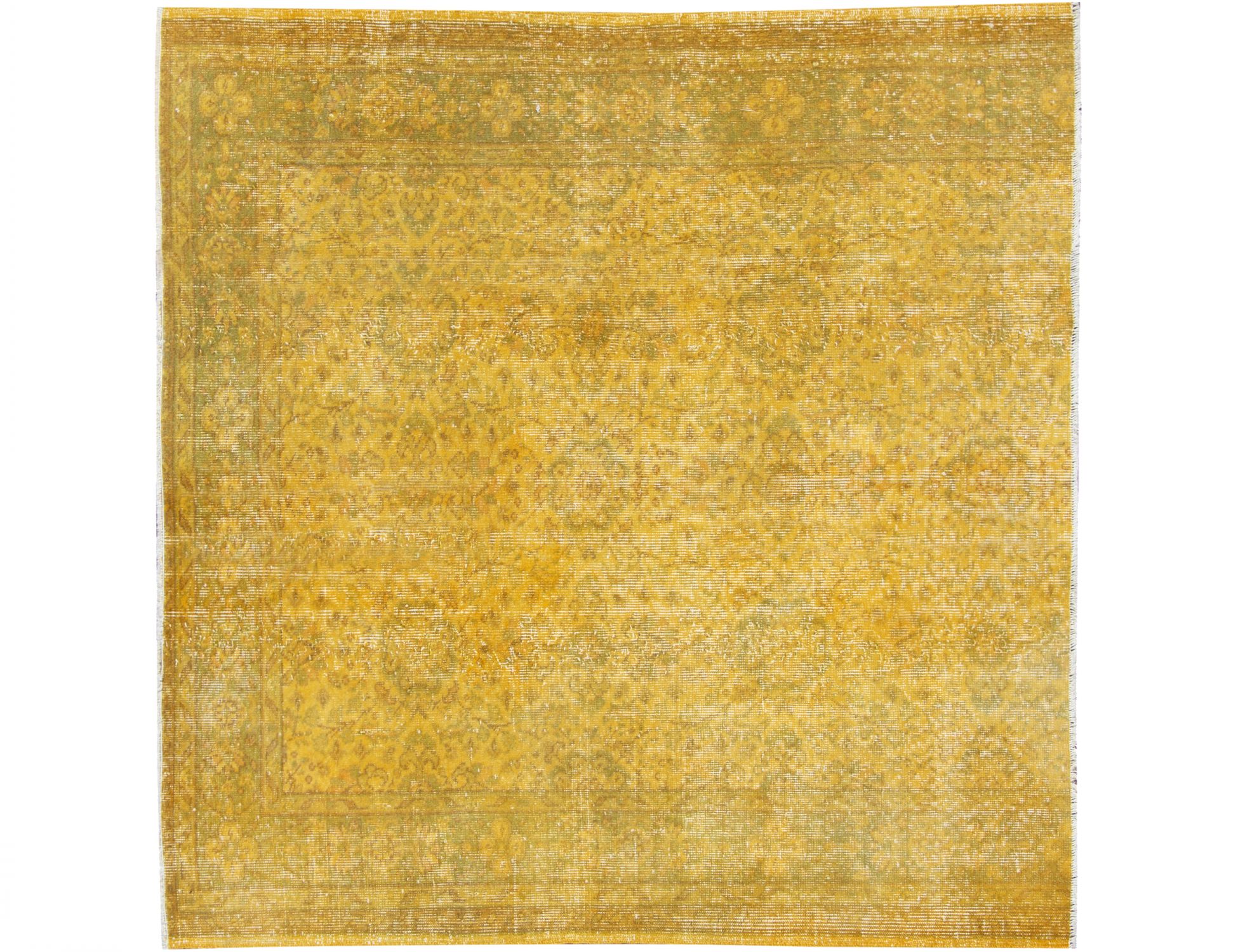 Vintage Tæppe  gul <br/>154 x 163 cm