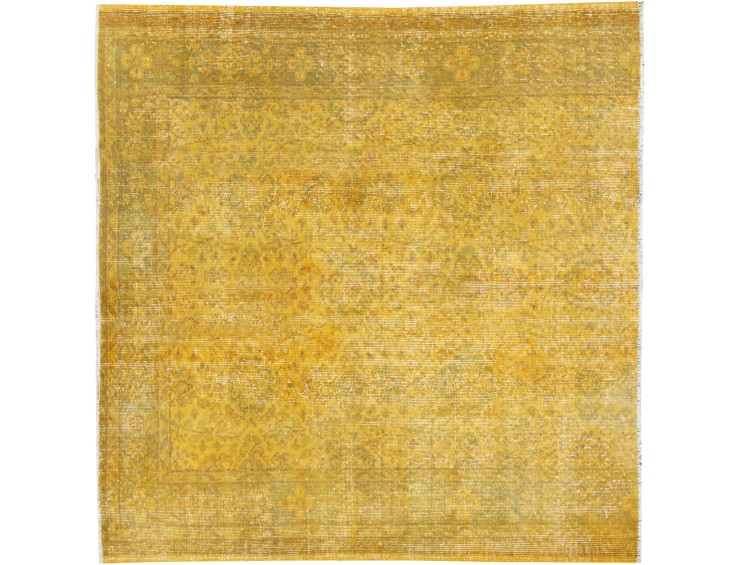 Giallo Turco Tappeto Vintage 154 x 163 cm