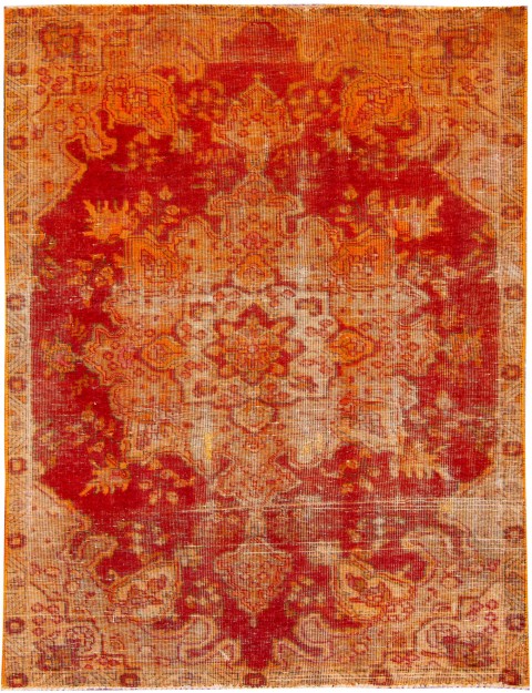 Orange Persien Vintage Teppich 237 x 144 cm