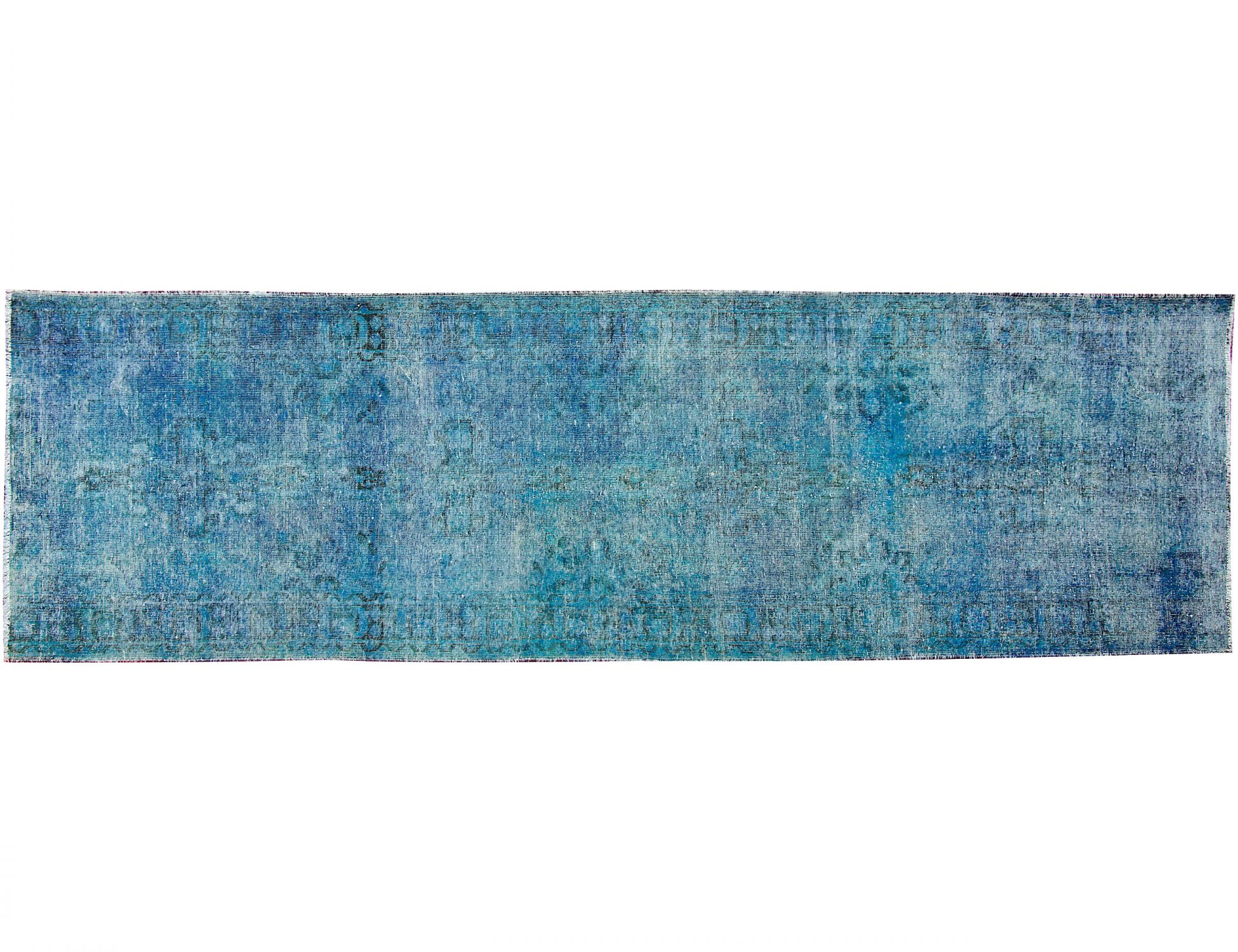 Persisk vintagetæppe  blå <br/>364 x 114 cm