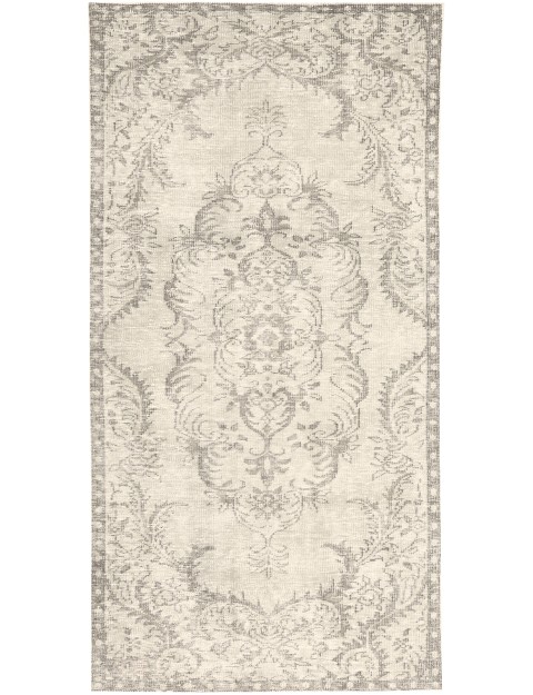 Beige Türkei Persischer Vintage Teppich 253 x 130 cm