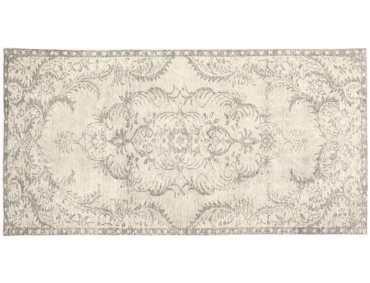 Beige Tyrkiet Persisk Vintagetæppe 253 x 130 cm