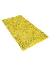 Yellow  Turkey Persian Vintage Carpet  257 x 139 cm