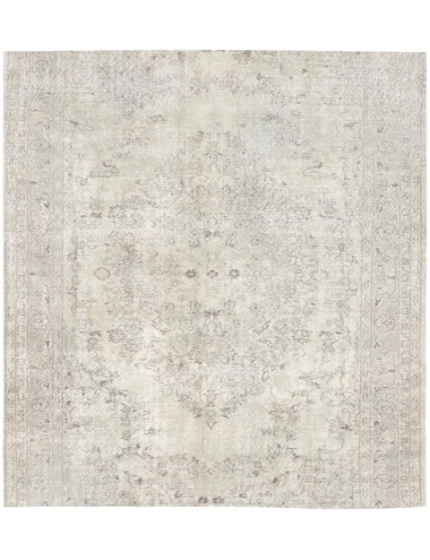 Beige Türkei Persischer Vintage Teppich 176 x 176 cm
