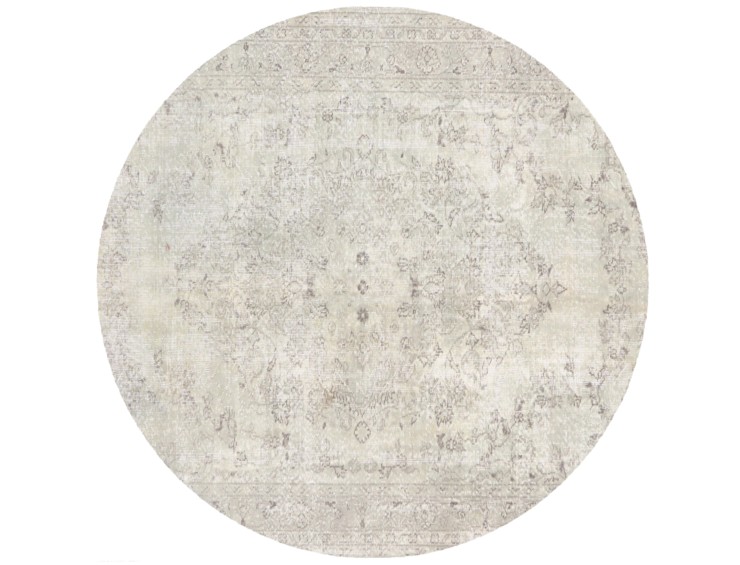 Beige Turquía Alfombra persa vintage 176 x 176 cm