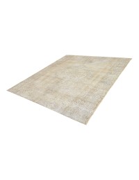 Beige Tyrkiet Persisk Vintagetæppe  140 x 140 cm