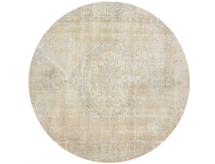 Beige Turkiet Persisk vintage matta  140 x 140 cm
