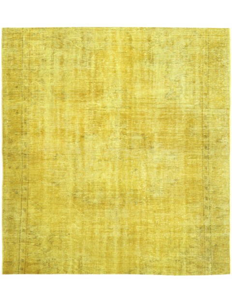 Gelb Türkei Persischer Vintage Teppich 162 x 162 cm