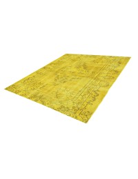 Yellow Turkey Persian Vintage Carpet 139 x 139 cm - view 2