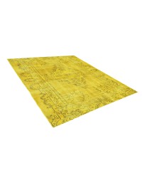 Yellow Turkey Persian Vintage Carpet 139 x 139 cm - view 3