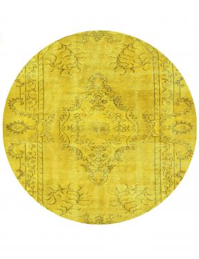 Tappeto vintage persiano 139 x 139 giallo