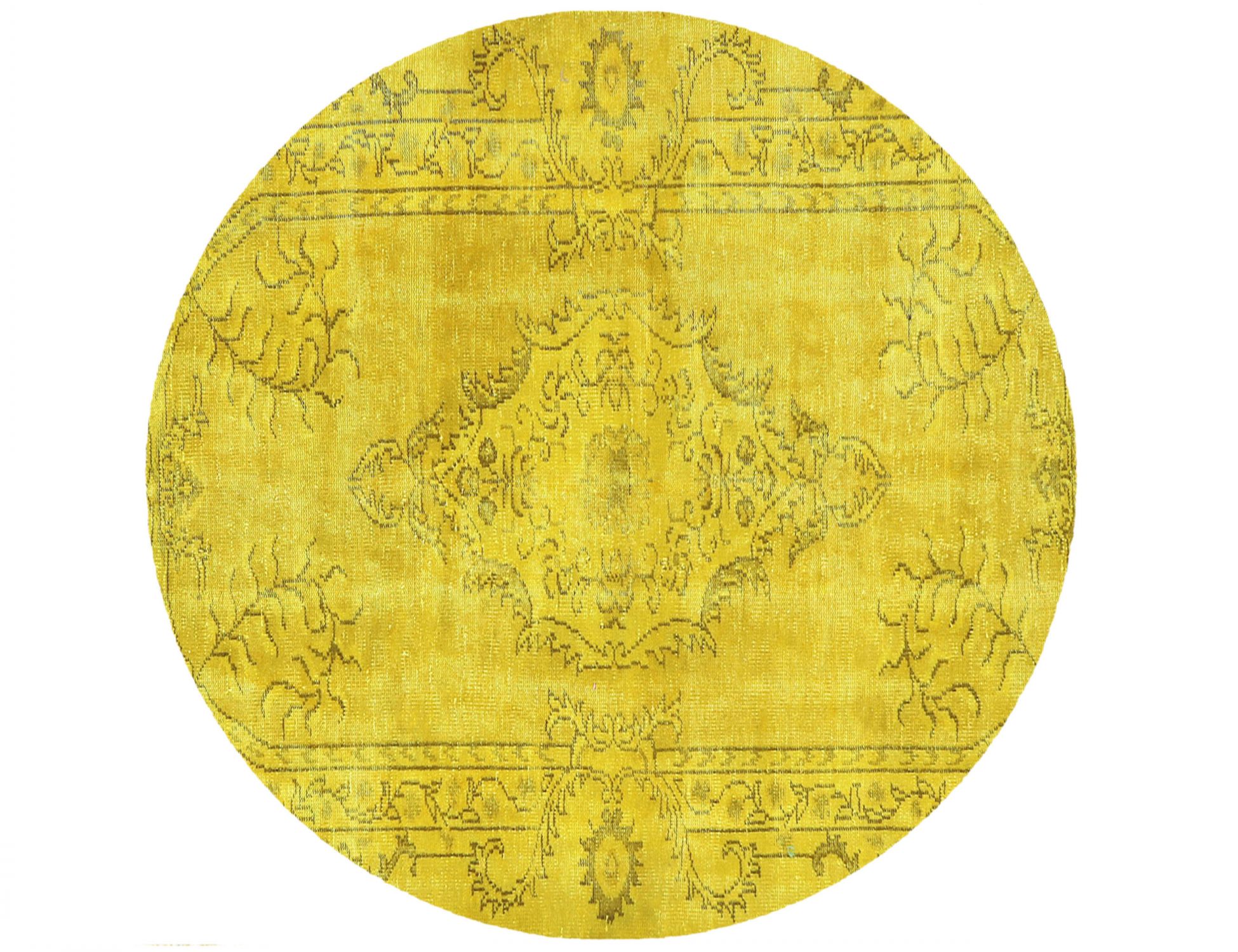 Tappeto vintage persiano  giallo <br/>139 x 139 cm