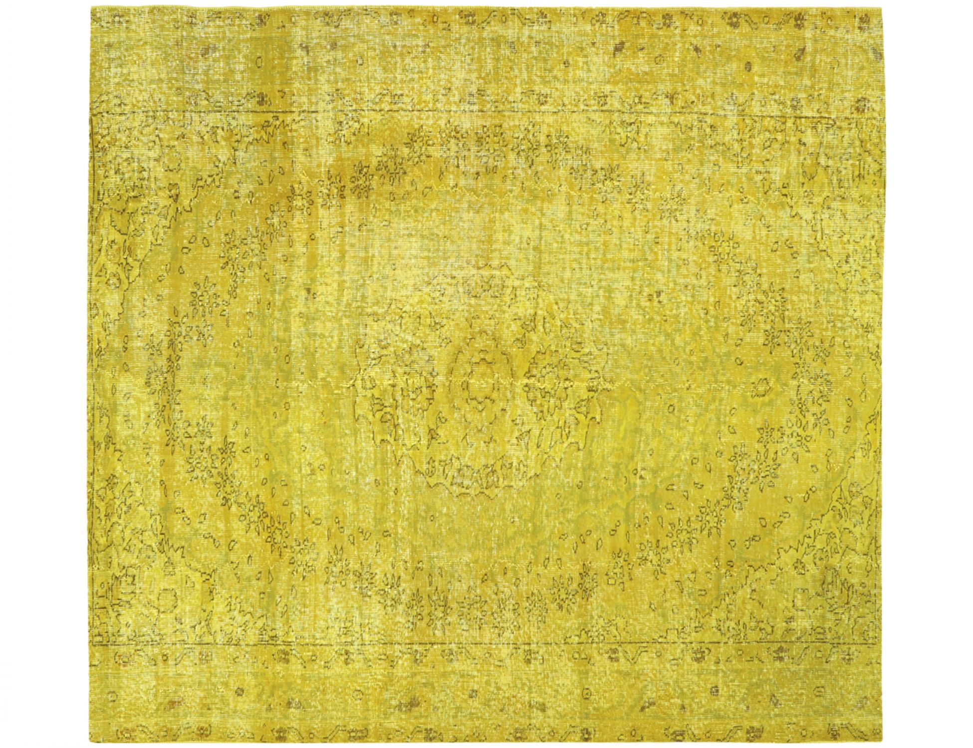 Tappeto vintage persiano  giallo <br/>210 x 210 cm