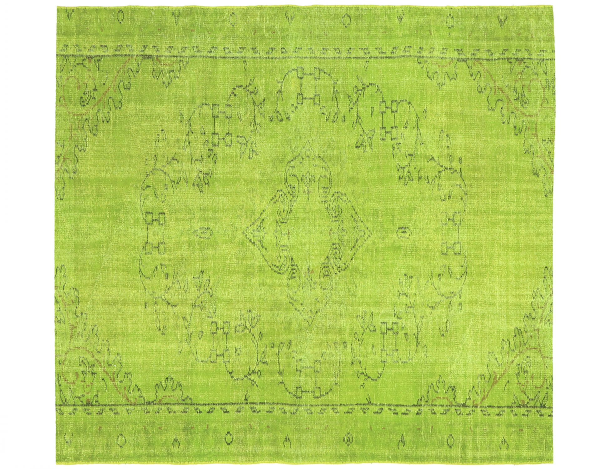 Tappeto vintage persiano  verde <br/>170 x 170 cm