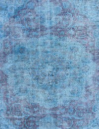 Azul Turquía Alfombra vintage 306 x 196 cm - view 4
