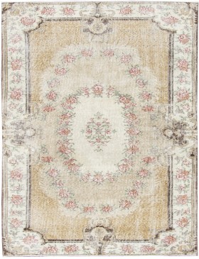 Beige Turquía Alfombra vintage 204 x 114 cm