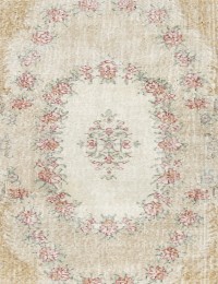 Beige Turkiet vintage matta  204 x 114 cm